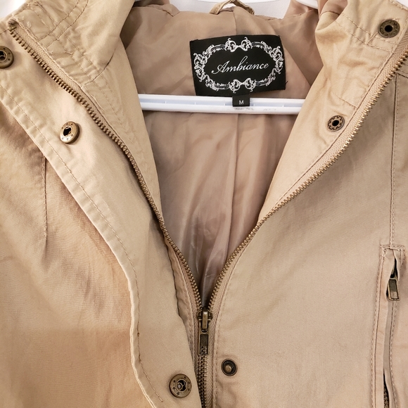 Ambiance Tan Hooded Jacket - Picture 3 of 3